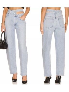 AGOLDE Blue Broken Waistband Jeans